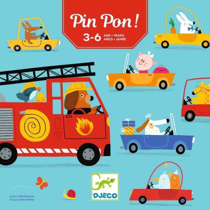 Sadarbības spēle bērniem “Pin Pon!” — Ugunsdzēsēji, ceļš un komandas darbs | Djeco
