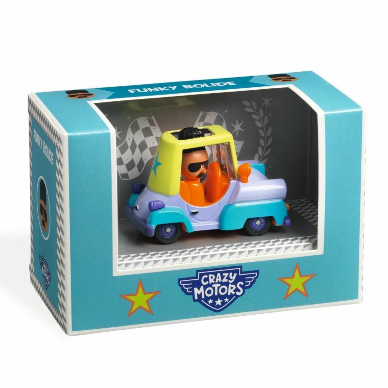 DJECO Crazy Motors rotaļu automašīna – Jautrais fanks (Funky Bolide)