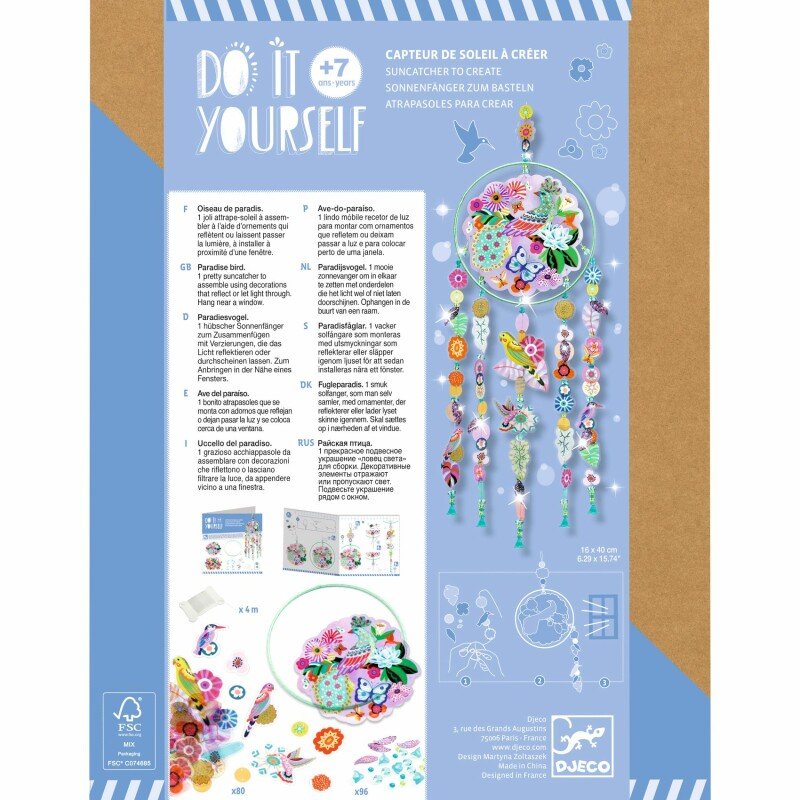 DIY Sun Catcher Craft Kit – Paradise Bird (50 × 16 cm)
