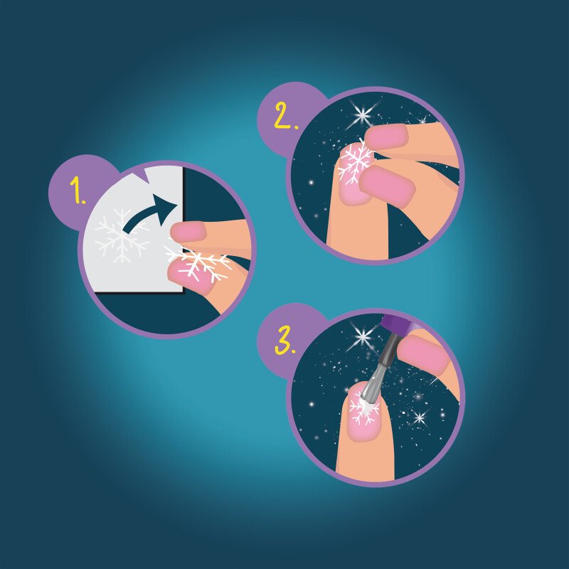 Magic Moments – Mirdzošās nagu uzlīmes (44 gab.) | Bērnu nagu dekorācijas