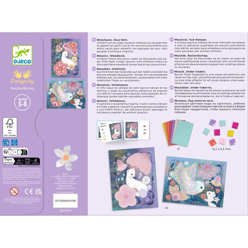 Djeco Woodland Foam Mosaic Craft Kit