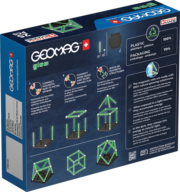 Geomag Classic Glow Magnetic Construction Set – 25 Pieces