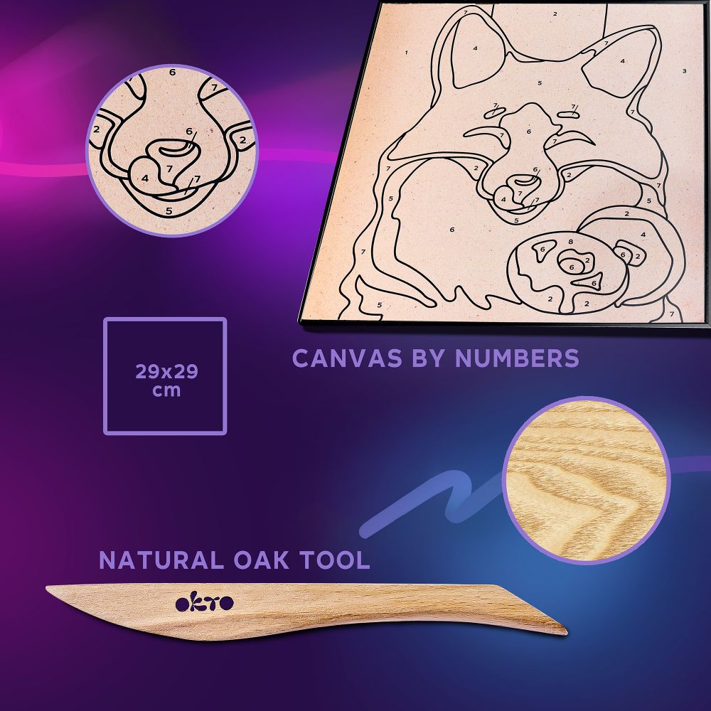 OKTO Air Clay “Fox” 3D Painting Kit, 30 × 30 cm, 5+
