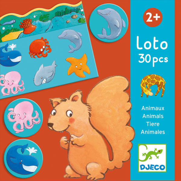 Loto “Animals” (30 pcs) – Educational Memory & Matching Game for Kids 2+