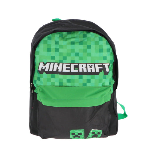 Рюкзак Minecraft с крипером, 30 см — для дошкольников, зелёно-чёрный