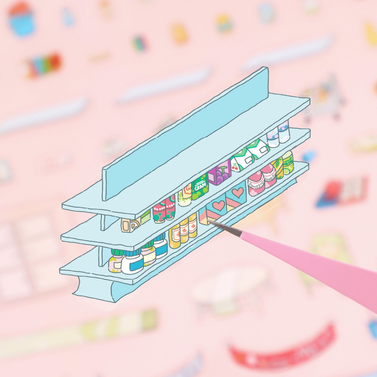 Supermarket Adventure Stickers