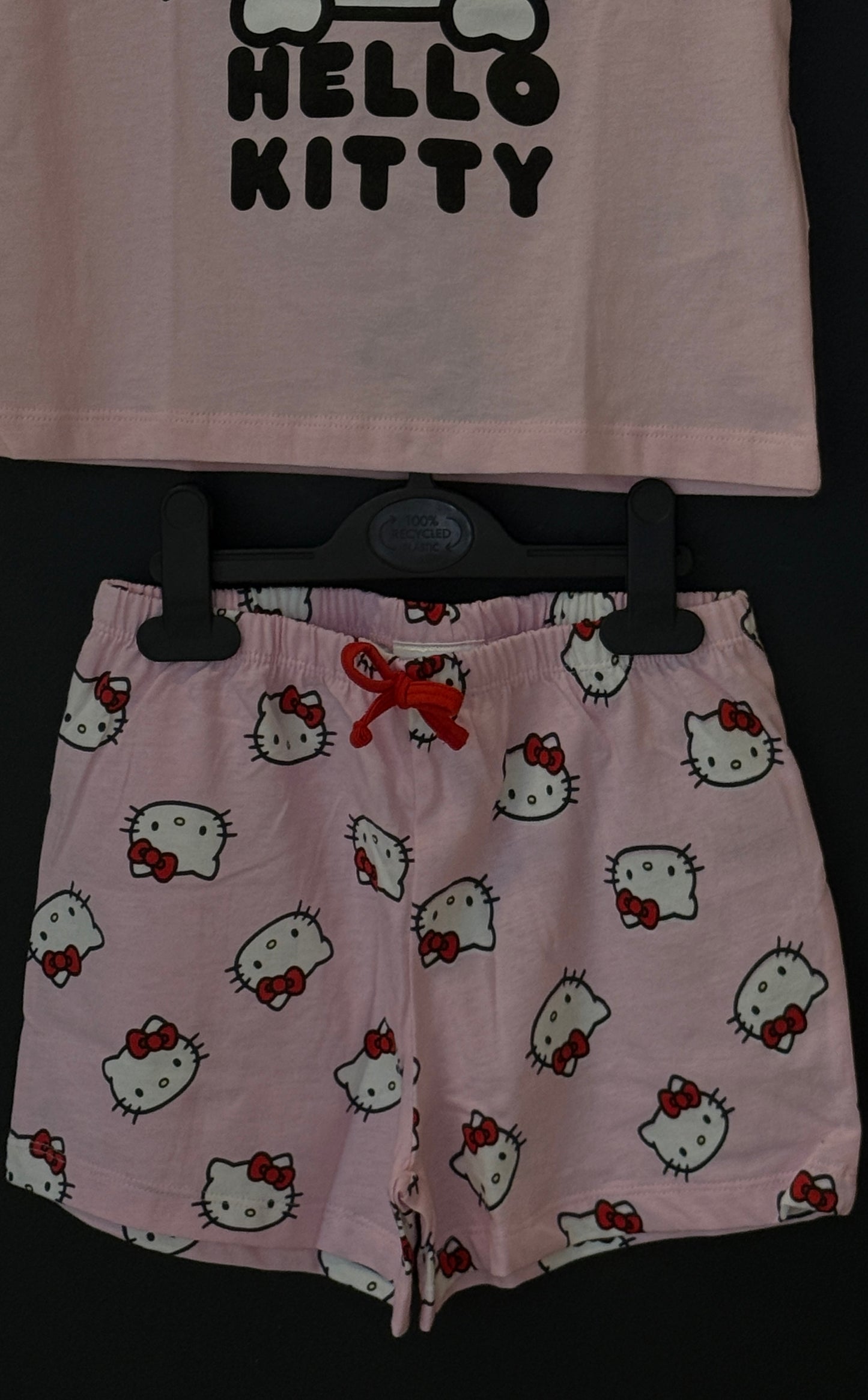 Hello Kitty Cotton Pajama Set (T-shirt + Shorts)