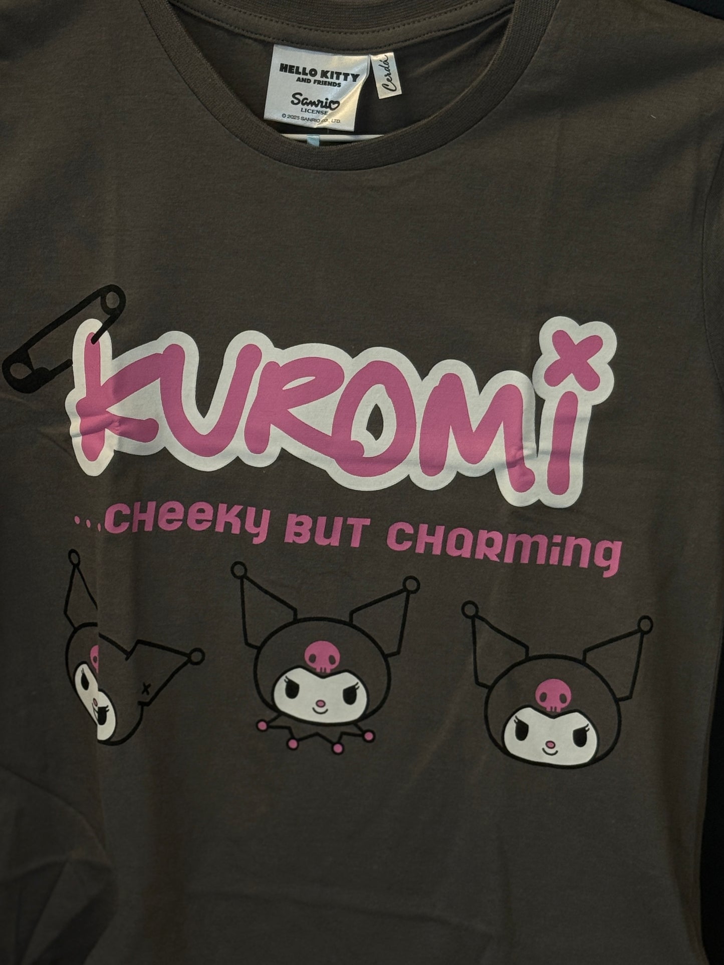 Kuromi Cotton Pajama Set – T-Shirt and Shorts