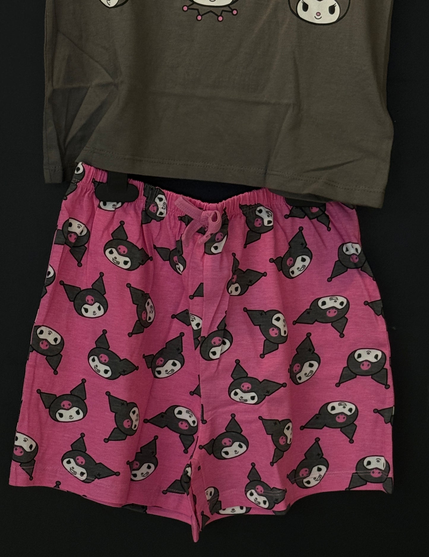 Kuromi Cotton Pajama Set – T-Shirt and Shorts