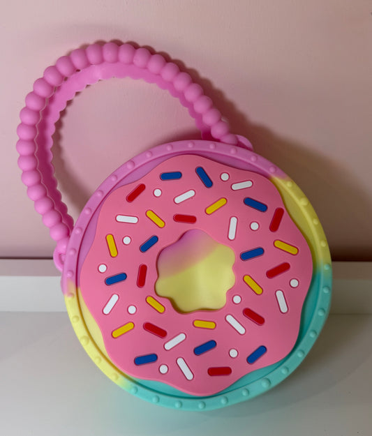Donut-Shaped Pop It Silicone Purse for Kids – Fun & Colorful Crossbody Bag