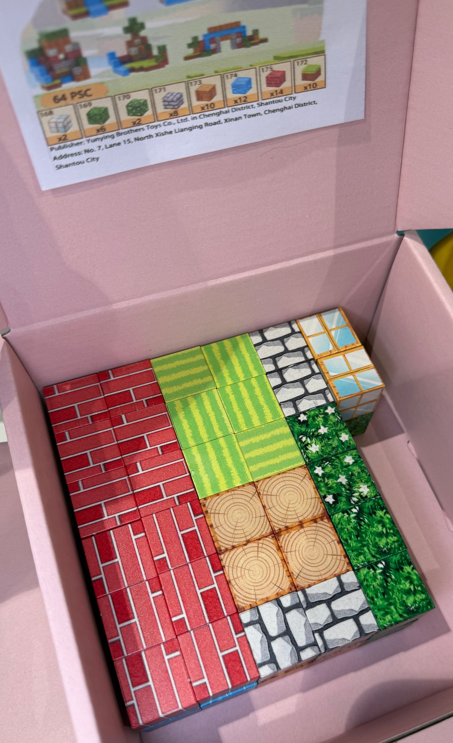 Magnētiskie celtniecības klucīši – Minecraft stils (100 gab.)