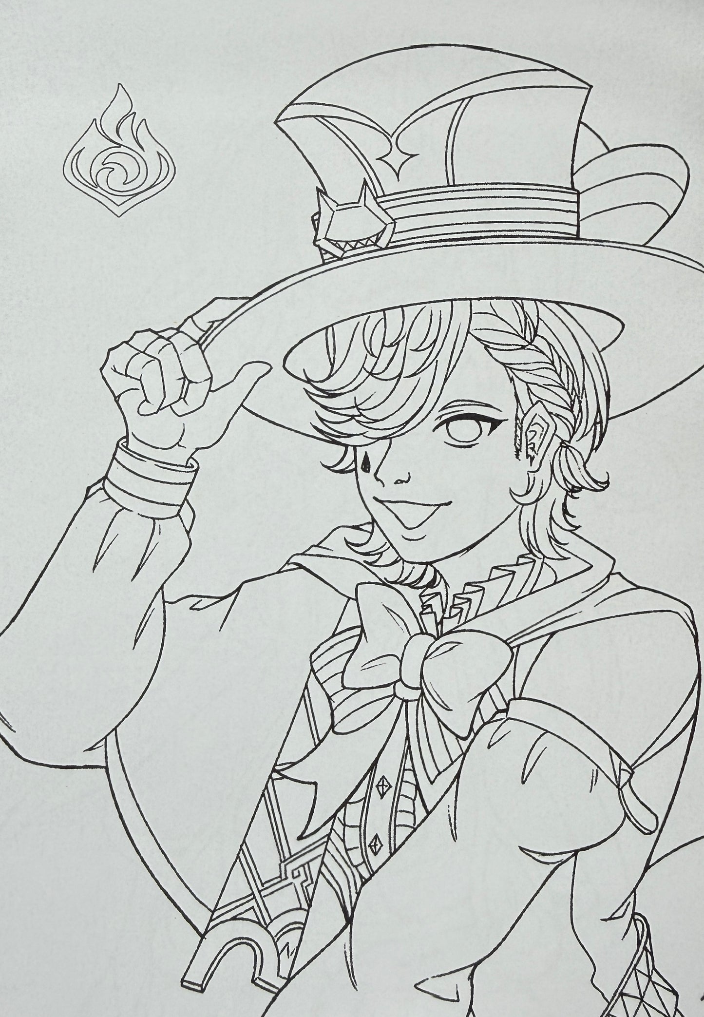 Genshin Impact Krāsojamā Grāmata – Anime Fantāzijas Zīmējumi