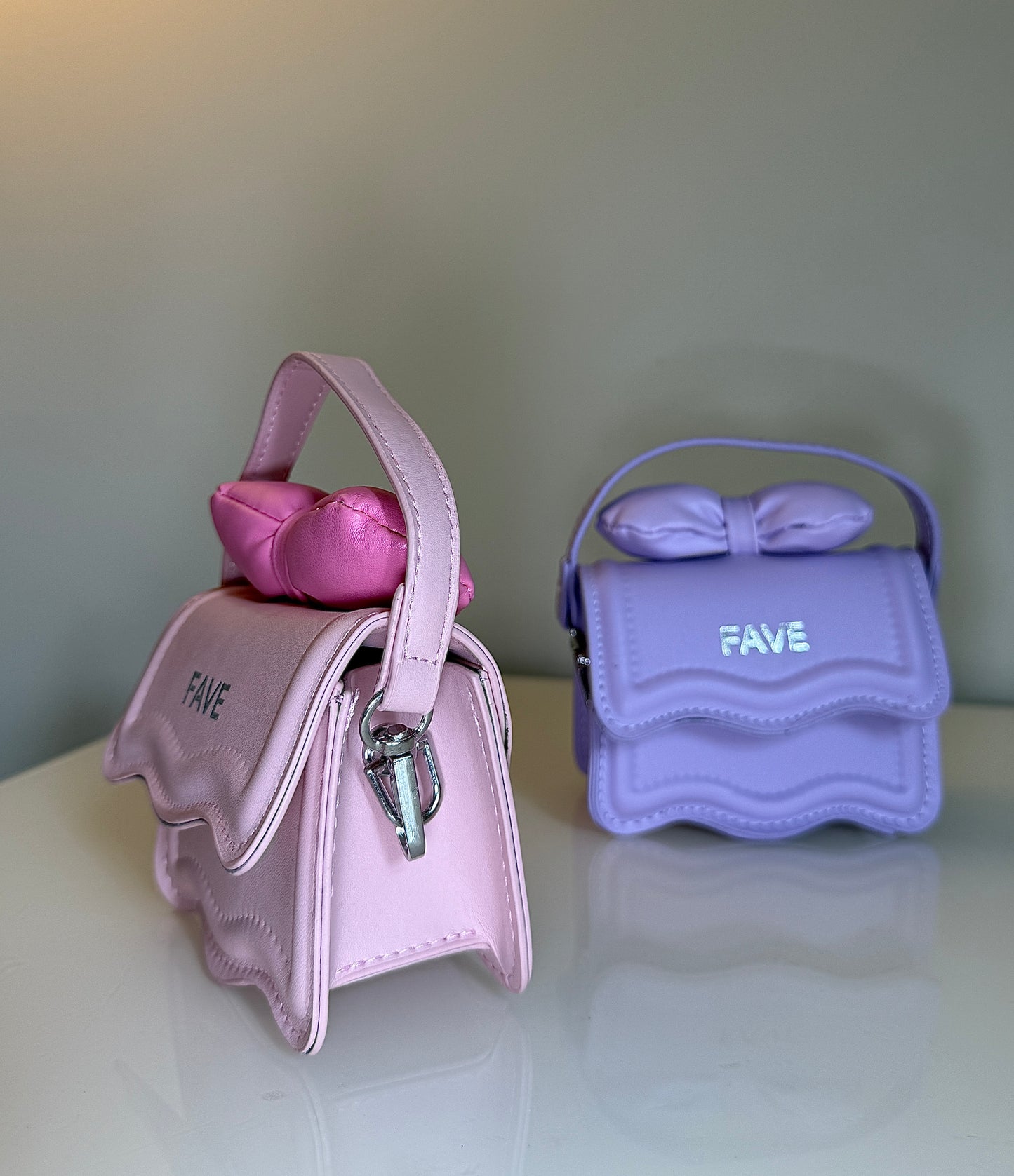 Mini handbag “FAVE” with bow