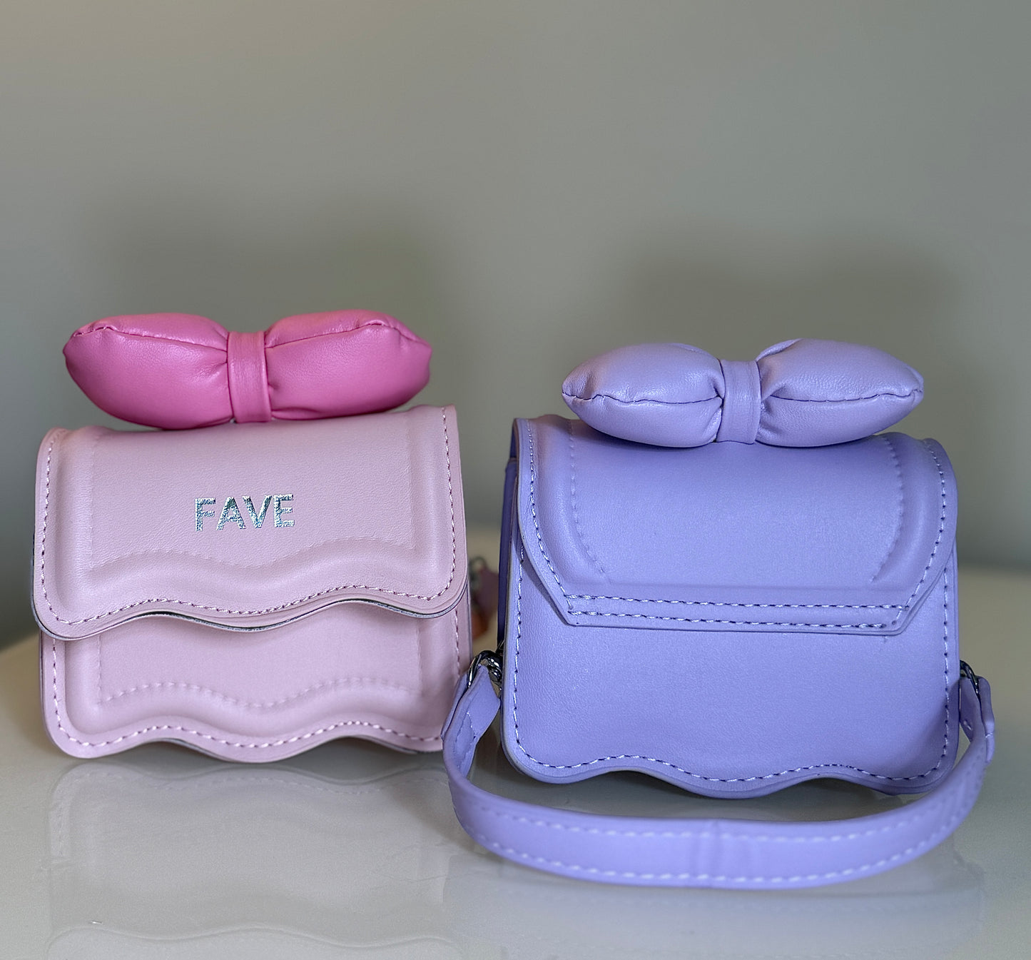 Mini handbag “FAVE” with bow