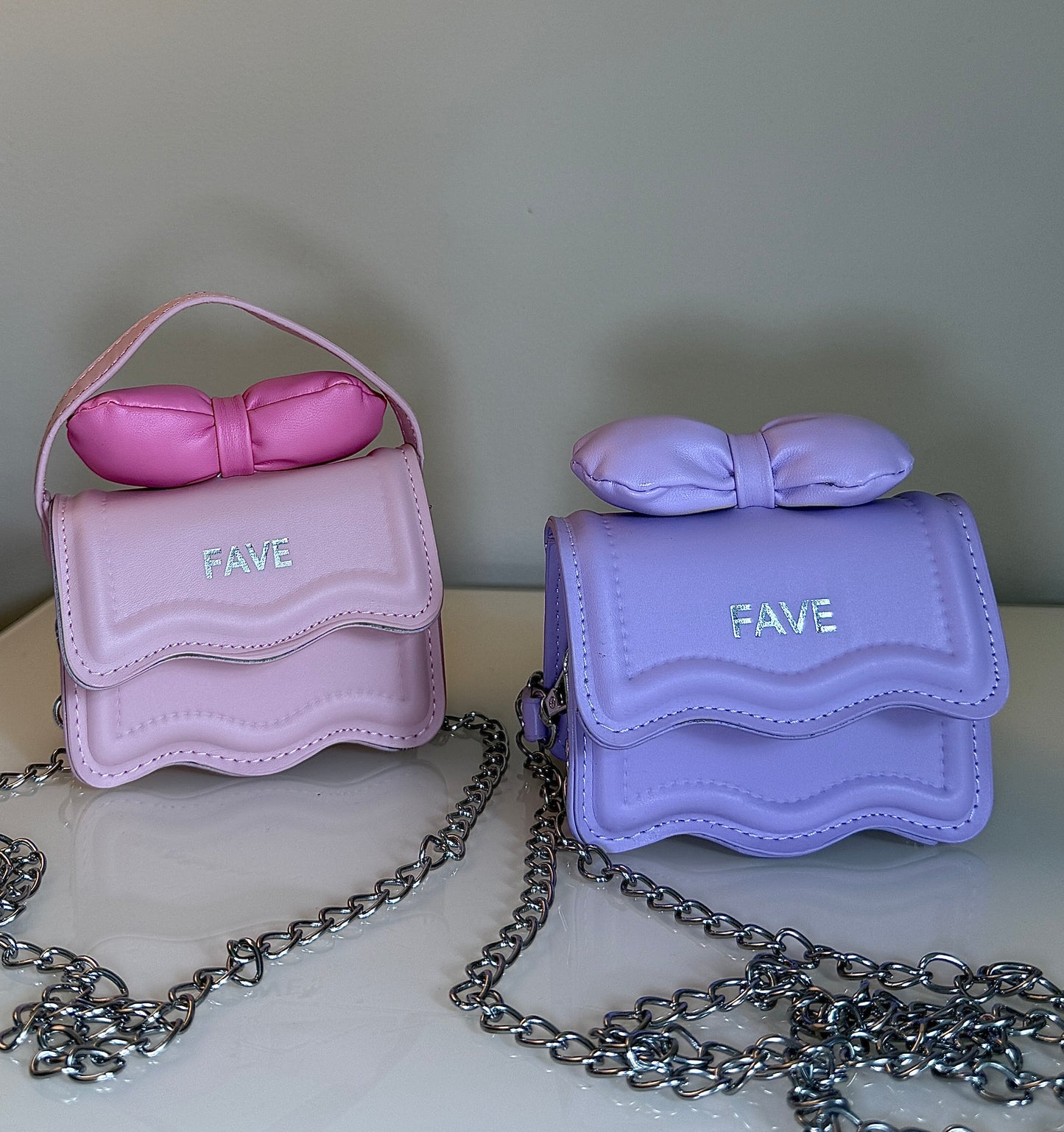 Mini handbag “FAVE” with bow