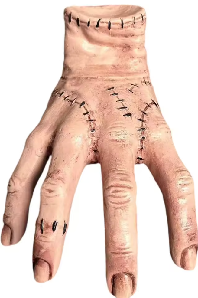 Halloween Latex Hand Prop – Wednesday Thing Inspired Decoration