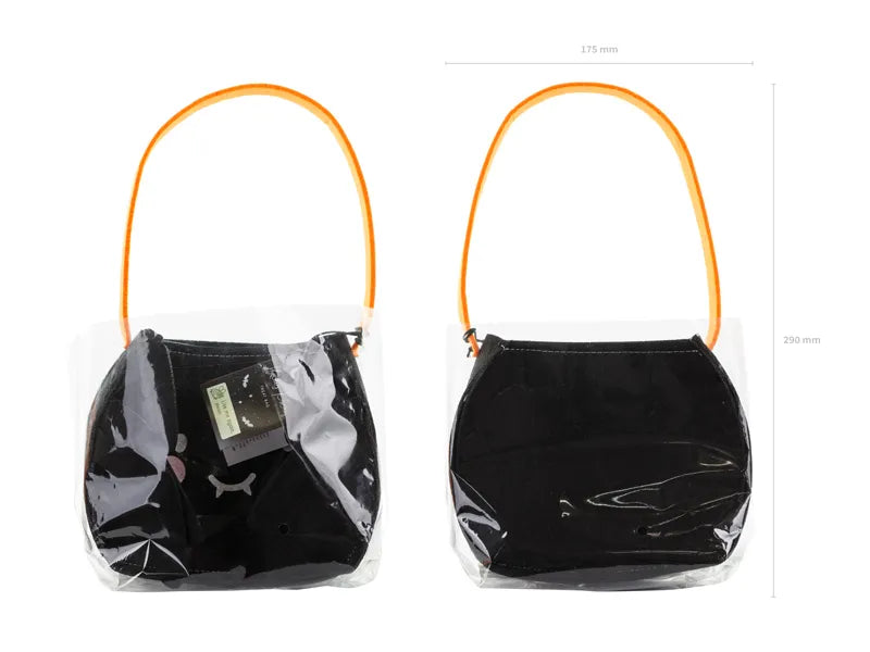 Spider Halloween Trick-or-Treat Bag – Black Felt Candy Bucket with Handle