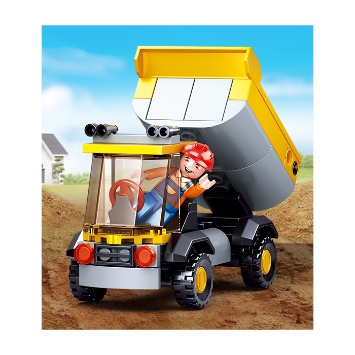Sluban Dump Truck – 83-Piece Construction Set