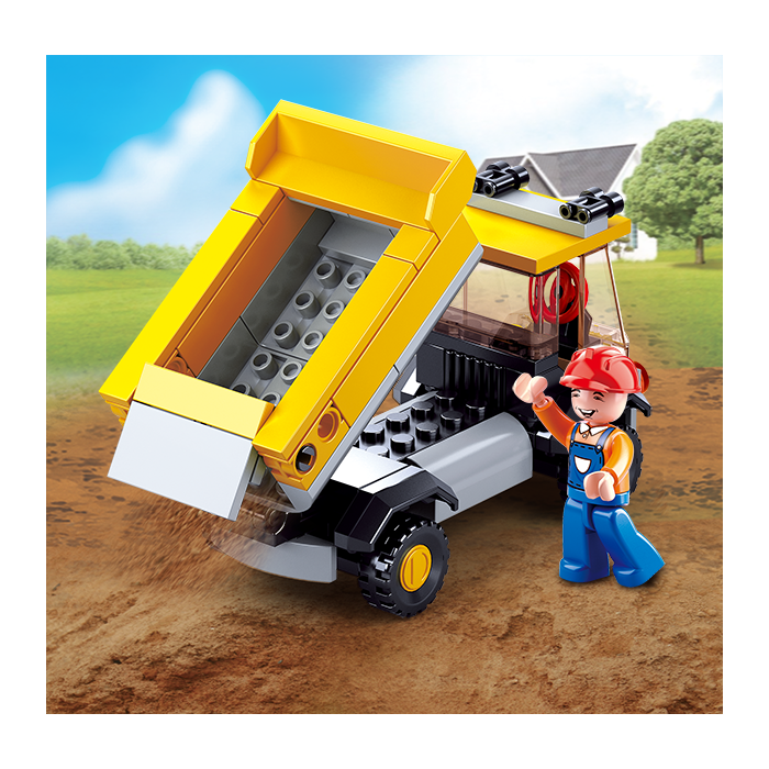 Sluban Dump Truck – 83-Piece Construction Set