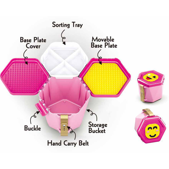 Sluban rozā spainītis ar klucīšiem