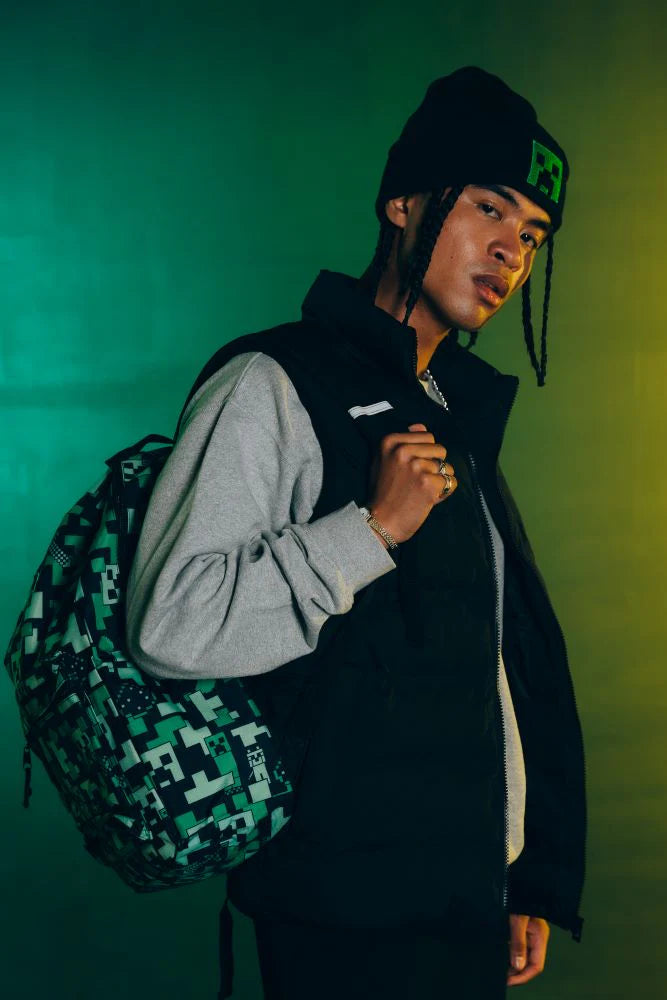 Minecraft Creeper Backpack – Back to School Bag for Kids and Teens