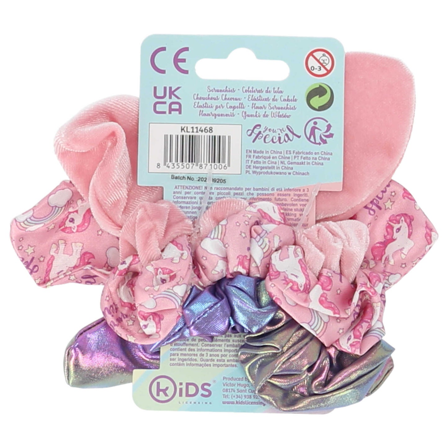 Unicorn Hair elastics / Scrunchies with bow - You're Special