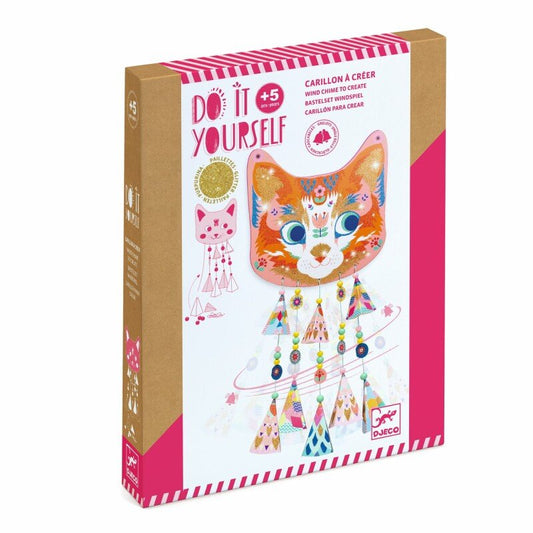 Dari pats vēja zvans bērniem – Kaķēns | Djeco radošais komplekts (5+)