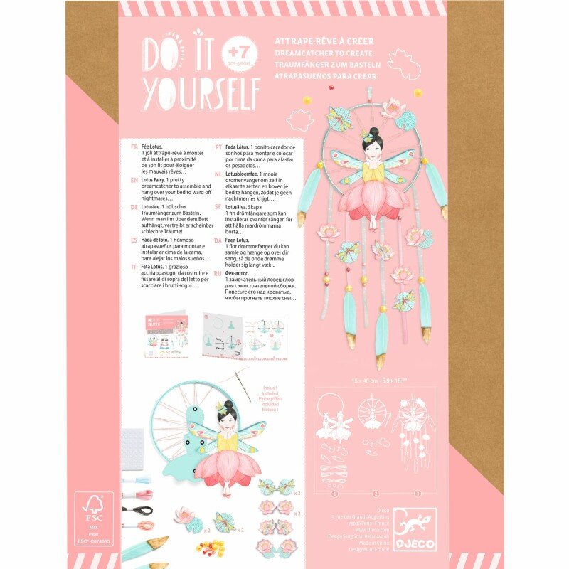 Dari pats – Sapņu ķērājs Feja | Radošais DIY komplekts bērniem (15×40 cm)