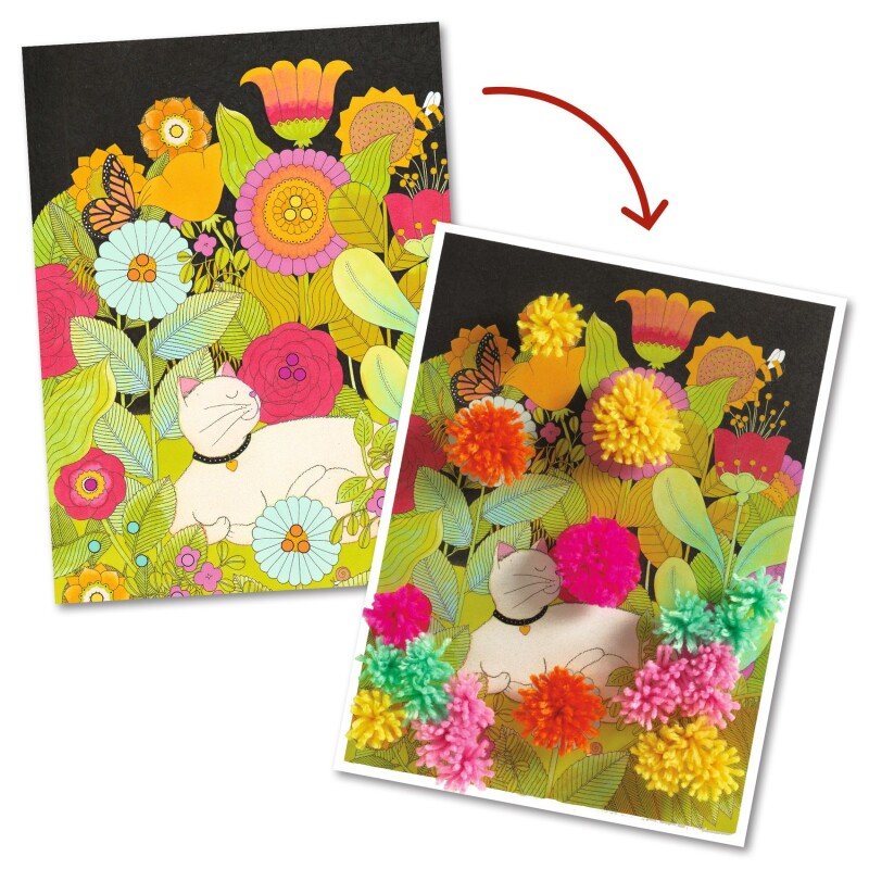 Djeco Pompon Pictures Craft Kit – An Explosion of Pompoms