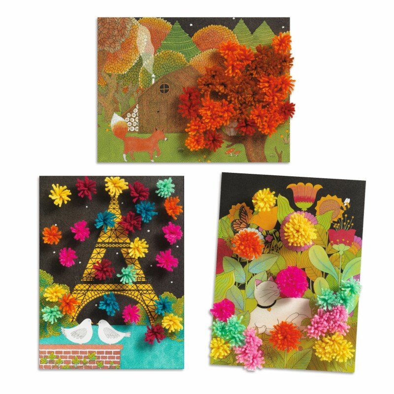 Djeco Pompon Pictures Craft Kit – An Explosion of Pompoms