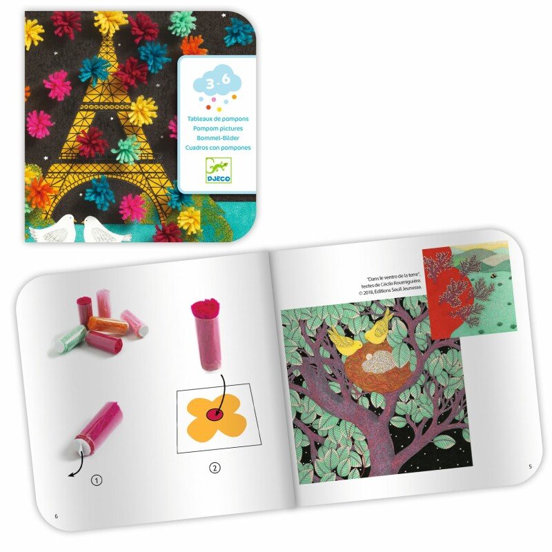 Djeco Pompon Pictures Craft Kit – An Explosion of Pompoms