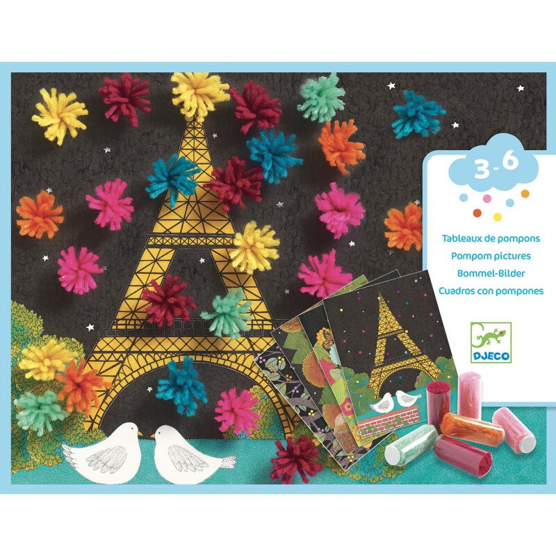 Djeco Pompon Pictures Craft Kit – An Explosion of Pompoms