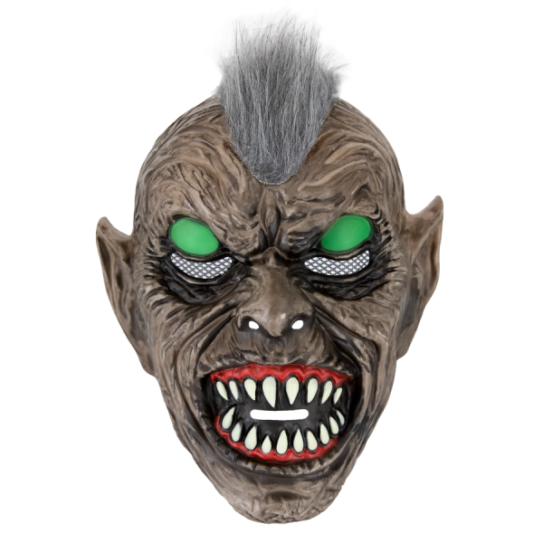 Goblin Mask with Glow-in-the-Dark Eyes, 20.5 × 26 cm