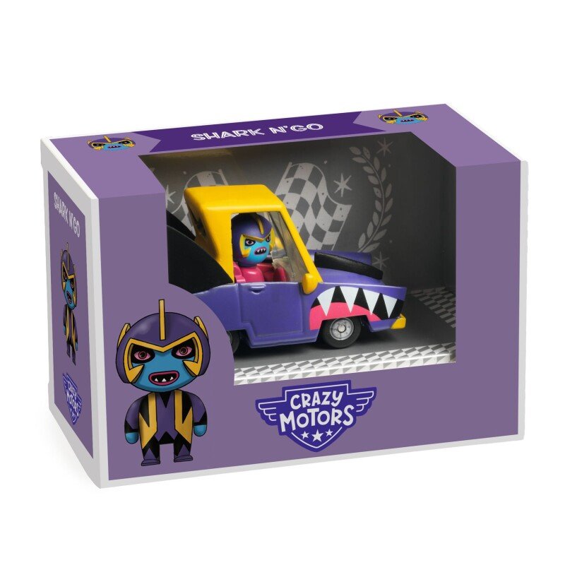 Crazy Motors Shark N’Go Metal Toy Car with Driver