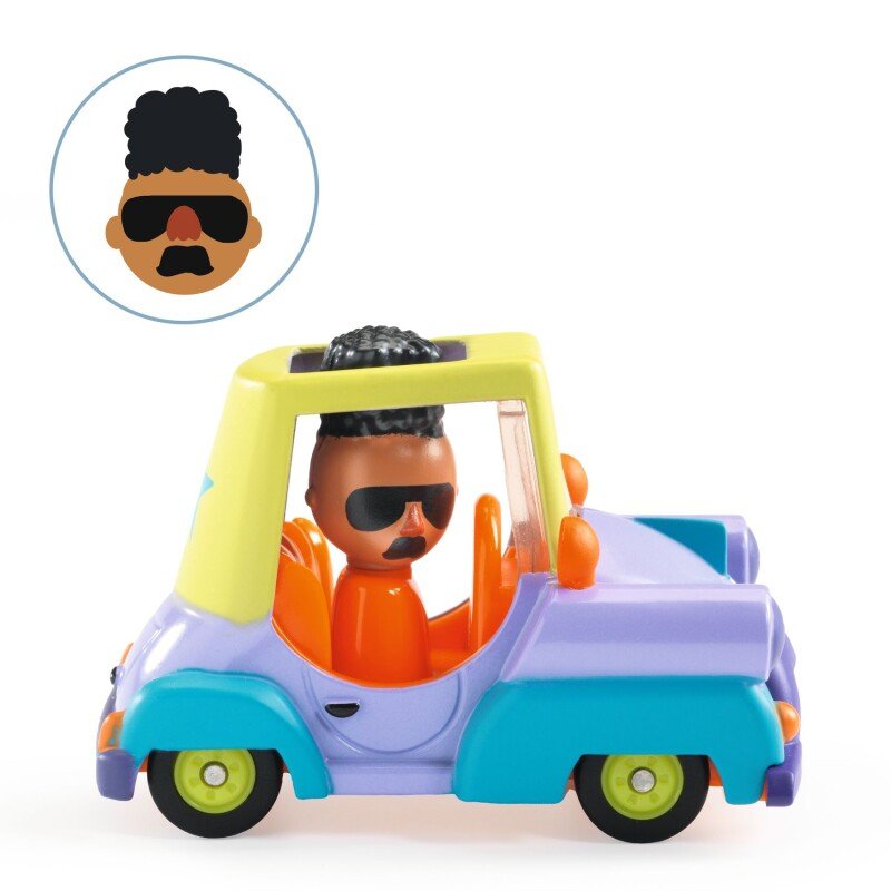 DJECO Crazy Motors rotaļu automašīna – Jautrais fanks (Funky Bolide)