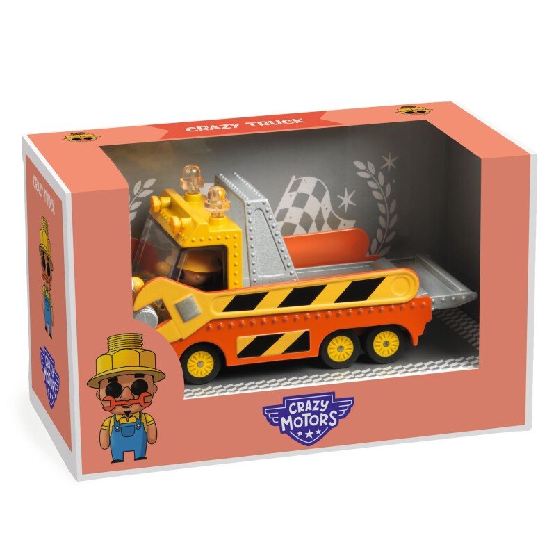 Crazy Motors Crazy Truck Tow Truck with Platform and Driver