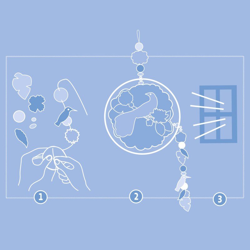 Dari pats – Saules ķērājs “Paradīzes putns” (50×16 cm) – Radošais komplekts bērniem no 7 gadiem