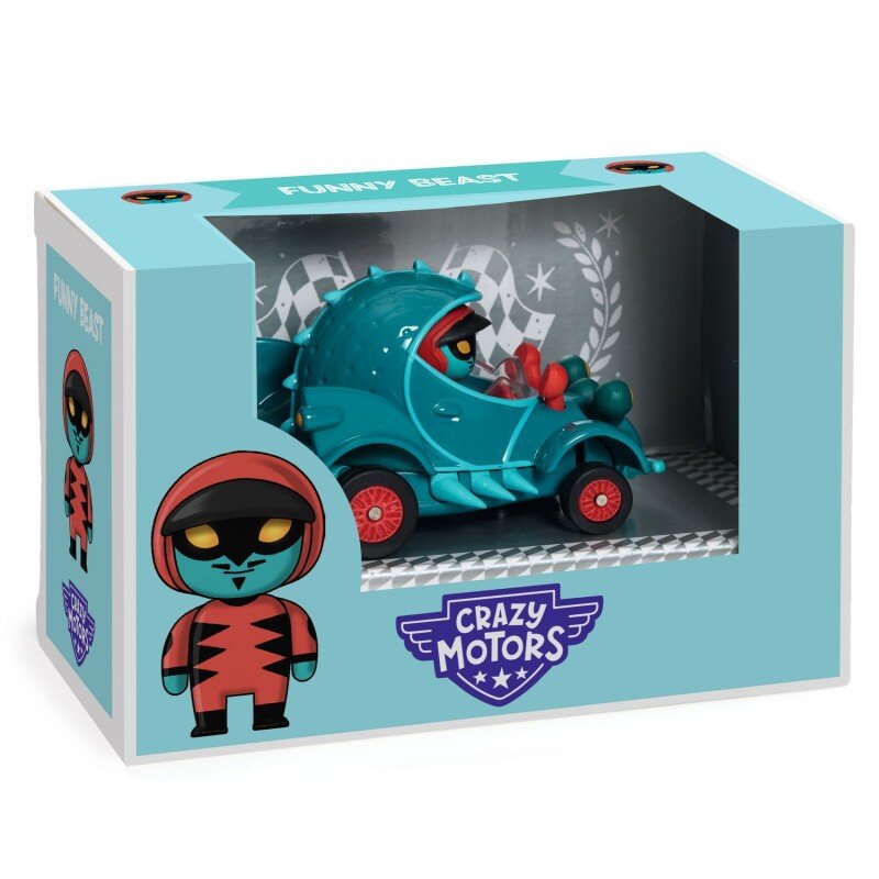 Crazy Motors Funny Beast Metal Toy Car with Driver