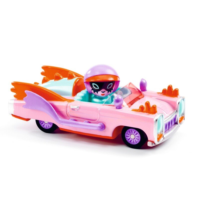 Crazy Motors Pink Lady Metal Toy Car with Driver