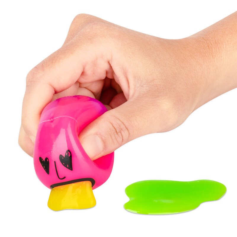 Chill & Smile Slime Squeeze Toy (1 pc) | Anti-Stress Slime Ball with 2 Neon Slimes