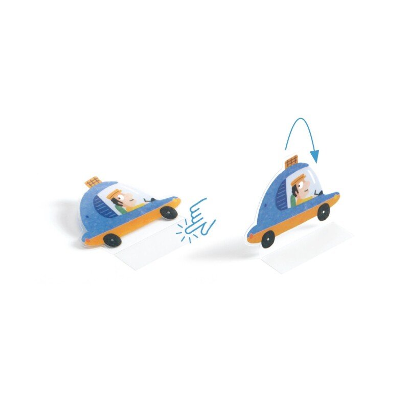 Djeco Reusable 3D Stickers – Vehicles