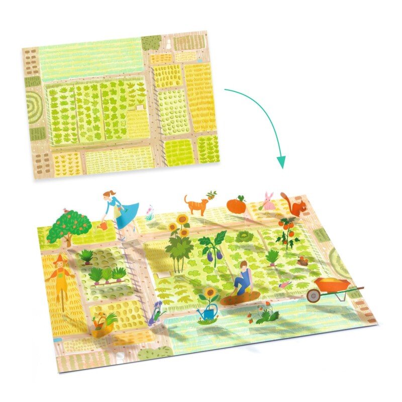 Djeco Reusable 3D Stickers – Farm