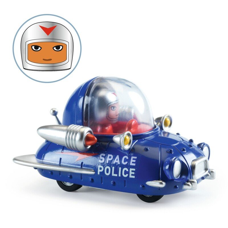 Crazy Motors Space Police Metal Toy Car with Driver