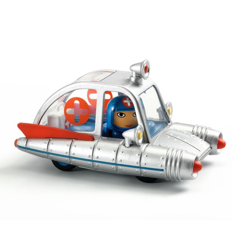 Crazy Motors Astro Ambulance Metal Toy Car with Driver