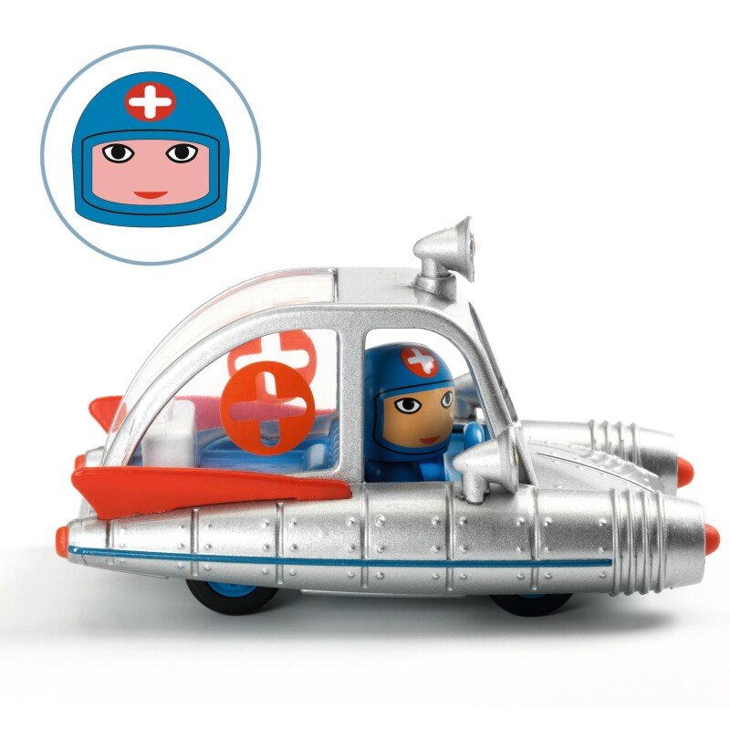 Crazy Motors Astro Ambulance Metal Toy Car with Driver