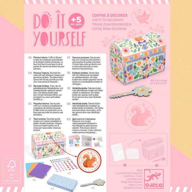 Djeco DIY Precious Treasure – Chest to Decorate