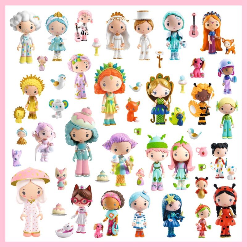 Djeco 160 Metallic Stickers – Tinyly World | Tinyly Characters Sticker Set for Kids (Ages 4–7)