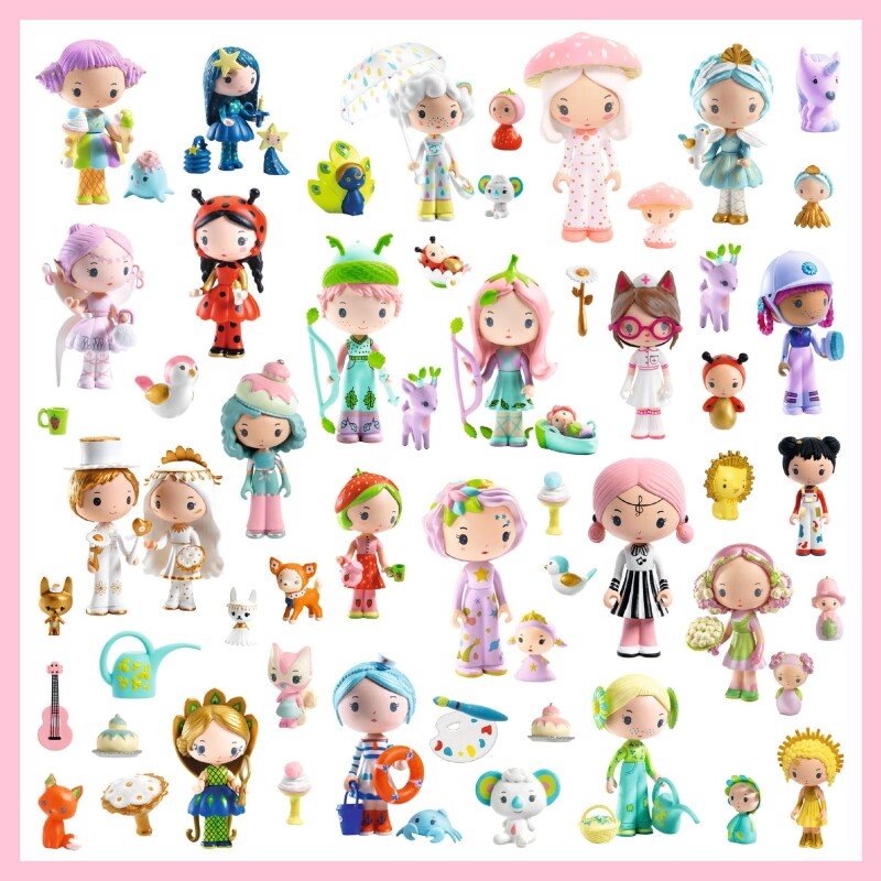 Djeco 160 Metallic Stickers – Tinyly World | Tinyly Characters Sticker Set for Kids (Ages 4–7)