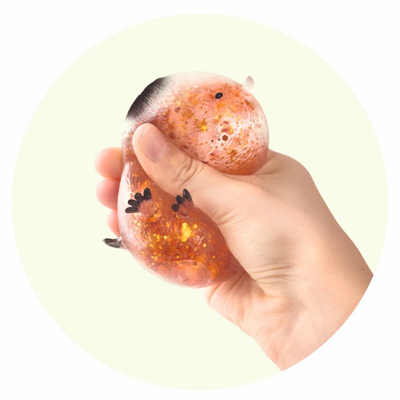 Saspiežamā rotaļlieta – Kapibara | Antistresa mantiņa ar spīdumiem