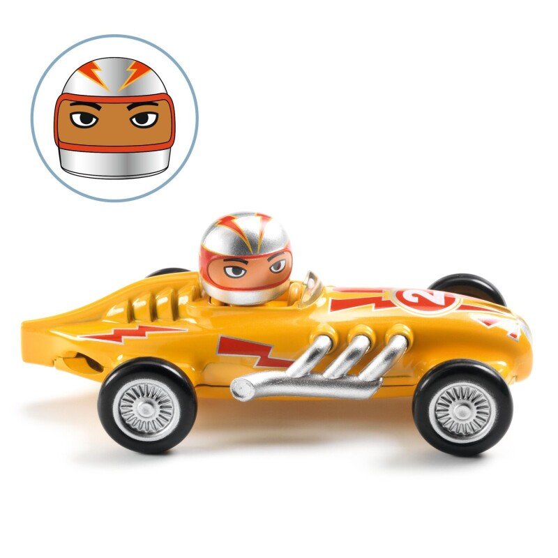 Гоночная машинка DJECO Crazy Motors «Жёлтая суперскорость» 